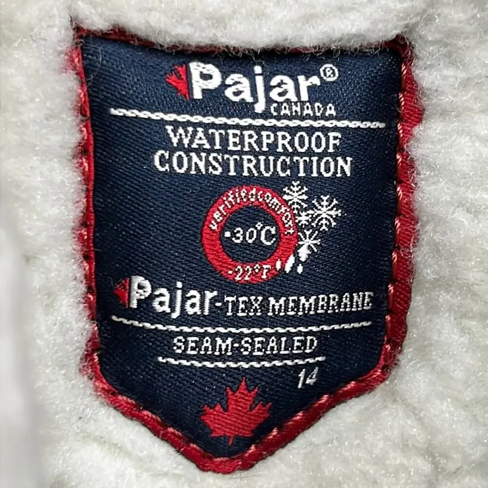 Pajar Grip Low Navy Black Faur Fur Insulated Waterproof Snow Boot Womens Size 11